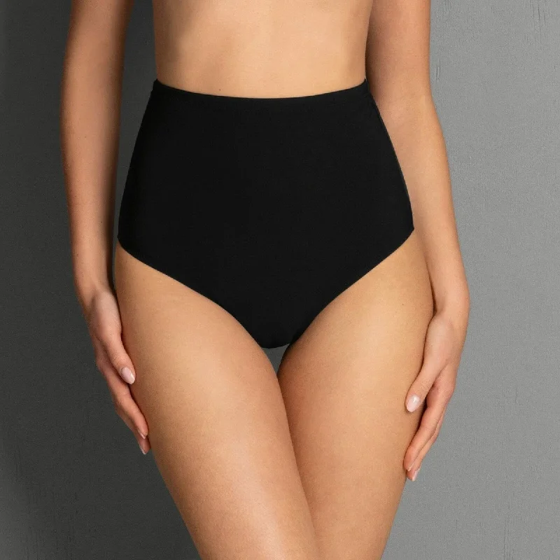 Anita Swimwear Jil Black High Waist Shaping Bikini Bottom 8711