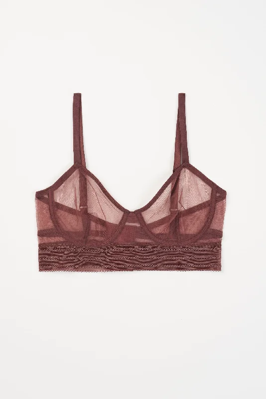 Bare Underwire Full Cup Longline Bra | Merlot