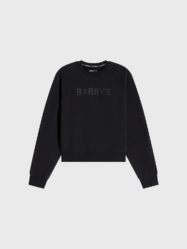 BARRY'S BLACK CROP PULLOVER