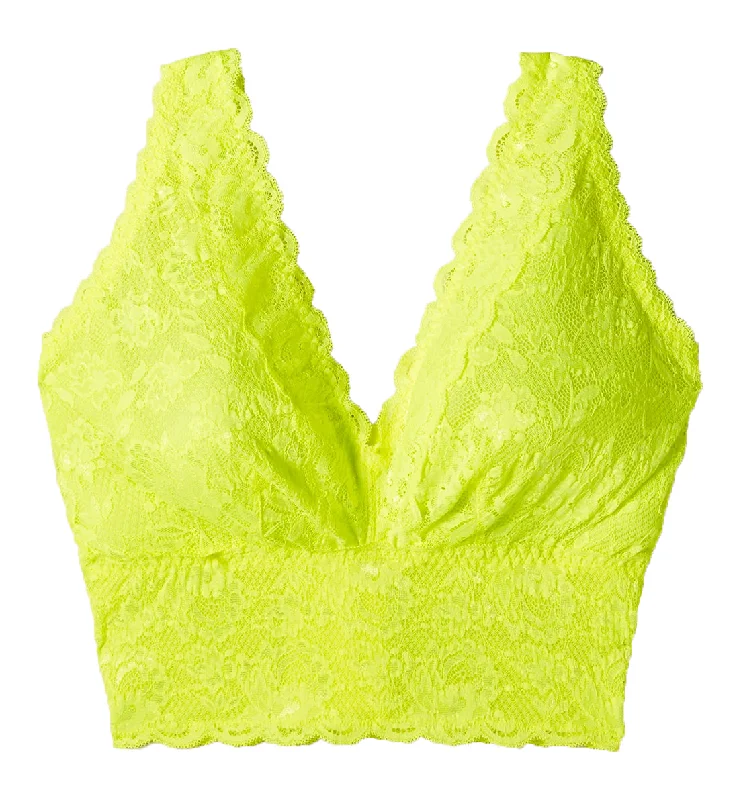 Cosabella Never Say Never CURVY Plungie Longline Bralette (NEVER1385) - Neon Yellow