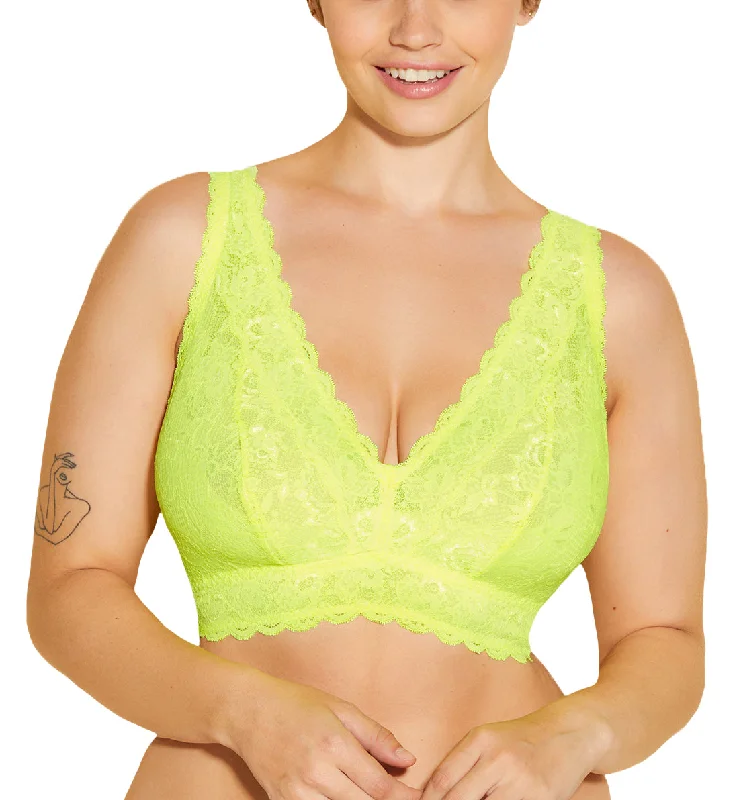 Cosabella Never Say Never SUPER CURVY Plungie Longline Bralette (NEVER1389) - Neon Yellow