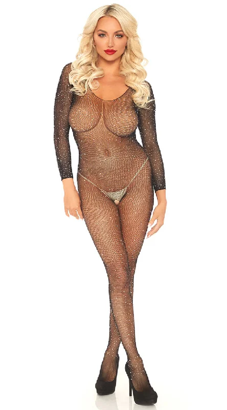 Crystal Seamless Fishnet Bodystocking