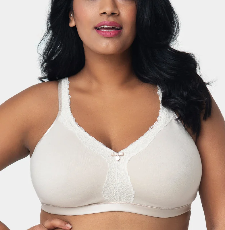 Curvy Couture Cotton Luxe Natural Wireless Bra 1010