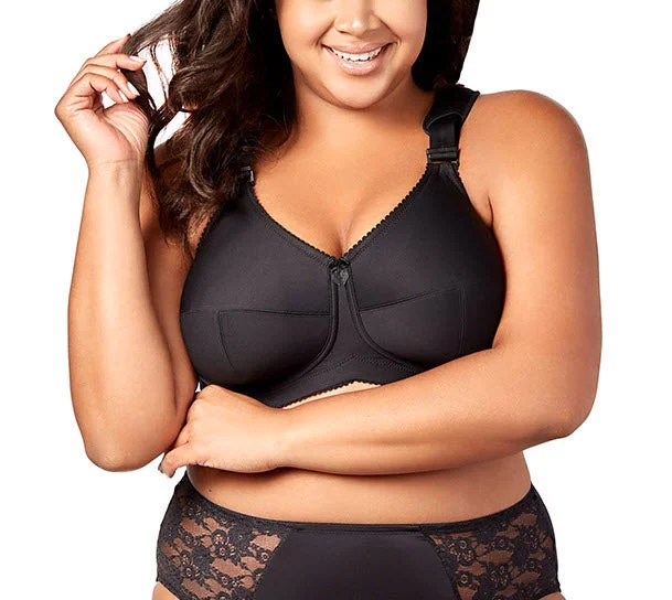 Elila Full Coverage Black Wireless Bra 1505