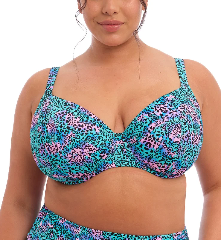 Elomi Electric Savannah Plunge Underwire Bikini Top (ES800702) - Leopard