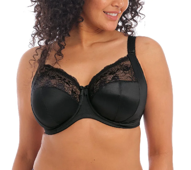 Elomi Morgan Black Solid Lace Unlined Bra 4111