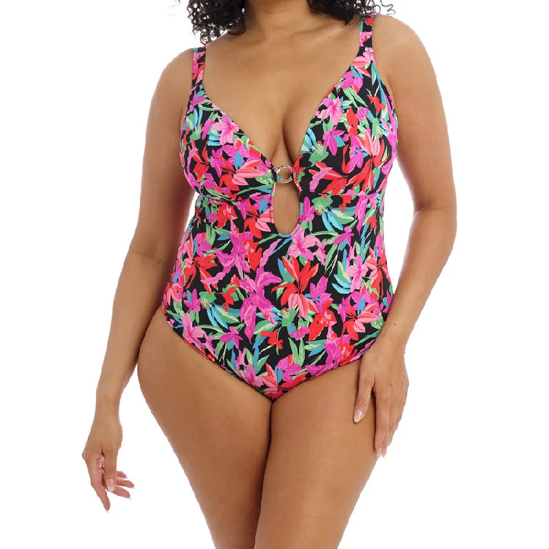 Elomi Swimwear Savaneta Black Tropical One Piece 801343