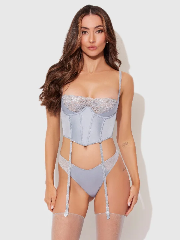 Serenity Lace & Satin Underwire Unlined Bustier