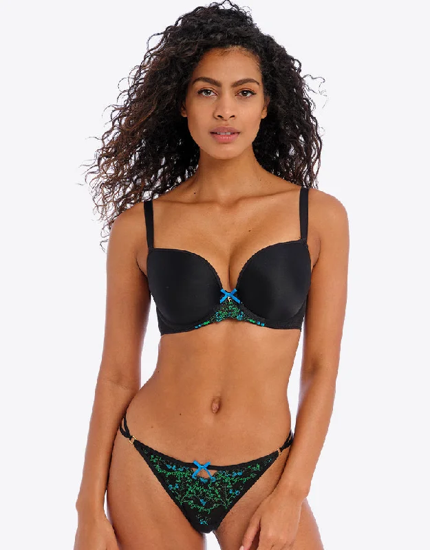 Freya Show-Off Moulded Plunge Bra Black