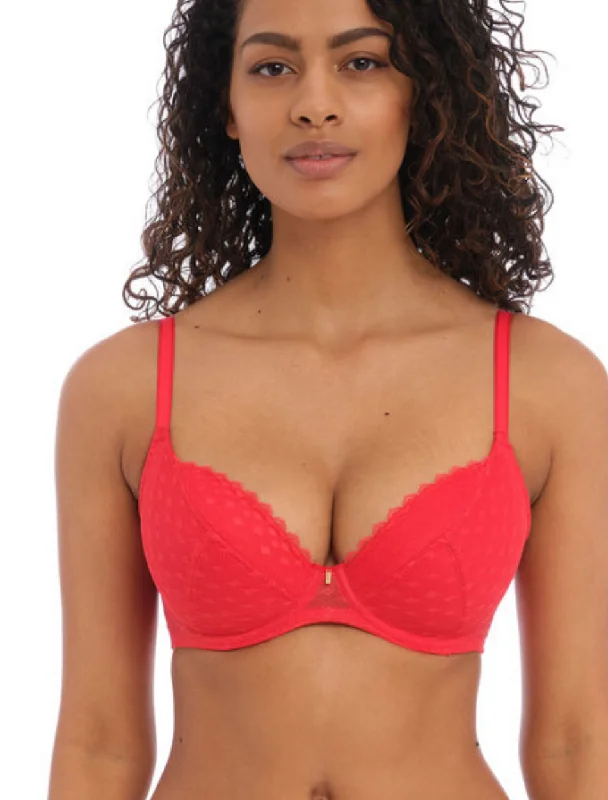 Freya Signature UW Padded Plunge Bra, Chili Red | Freya Plunge Bras