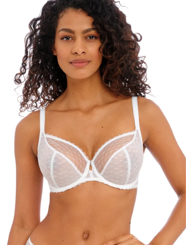 Freya Signature UW Plunge Bra, White | Freya White Bra | White Plunge Bra