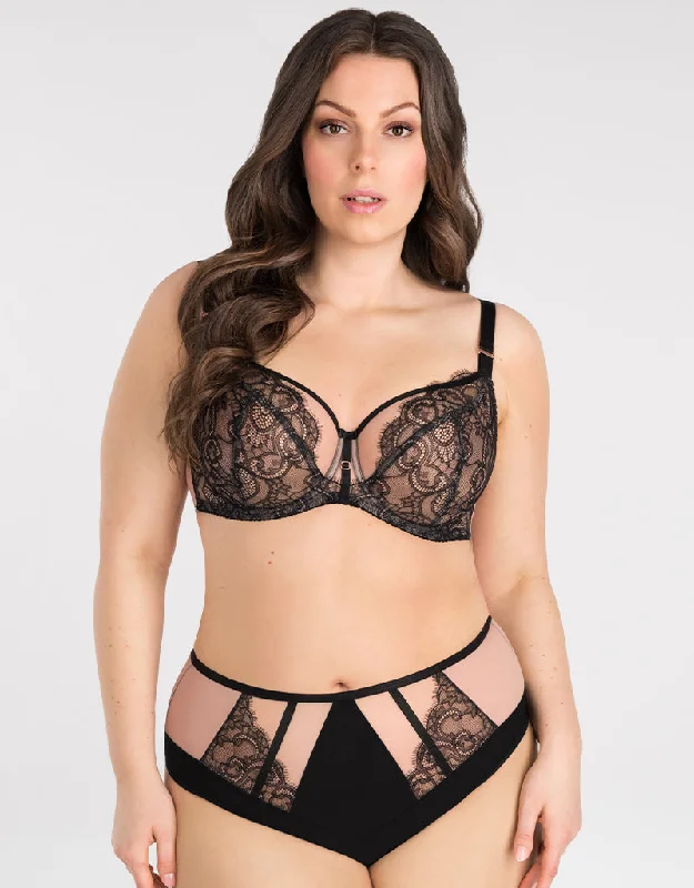 Gorsenia Black To Black Balconette Bra Black