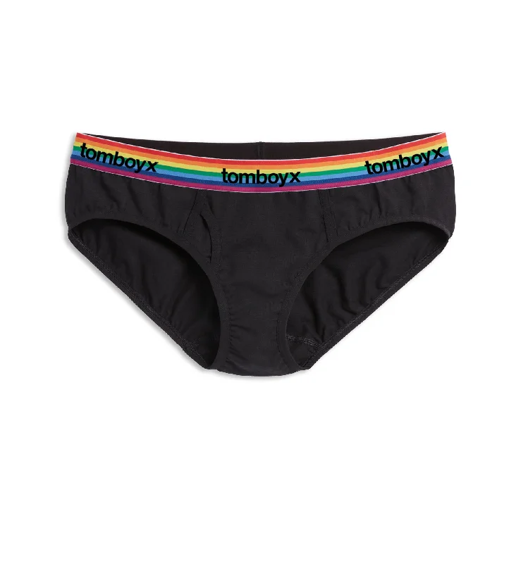 Iconic Briefs - Black Rainbow Logo