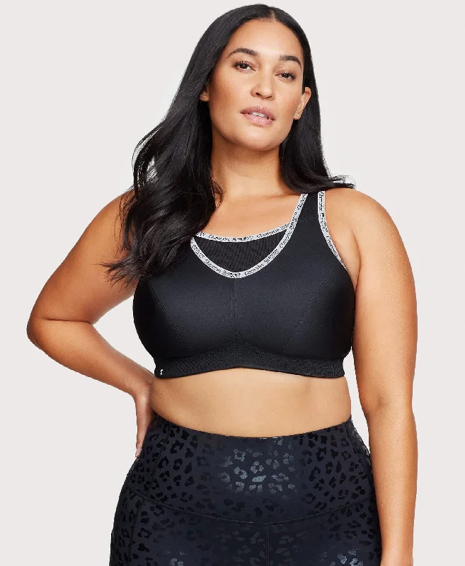 No-Bounce Camisole Sports Bra Black