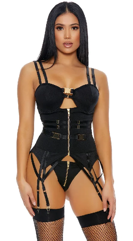 On Your Buckle List Bustier Set