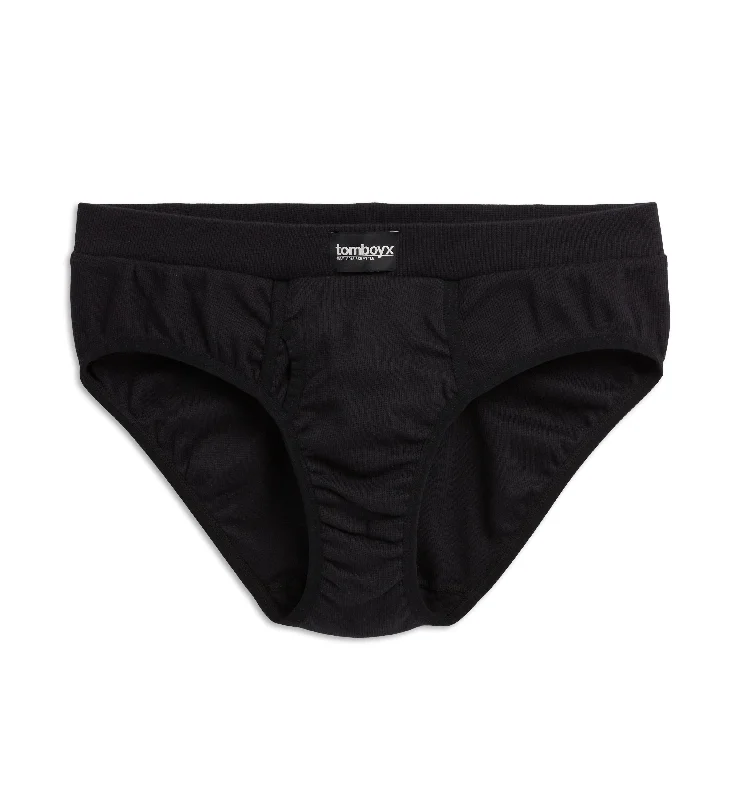 Organic Cotton Rib Iconic Brief - Black