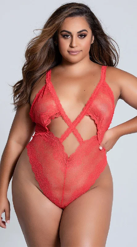 Plus Size Dixie Lace Teddy