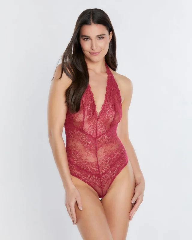 All Lace Boudoir Halter Bodysuit