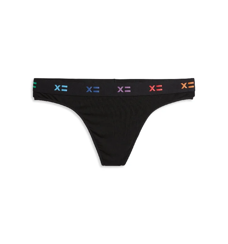 Thong - TENCEL™ Modal Black X= Rainbow