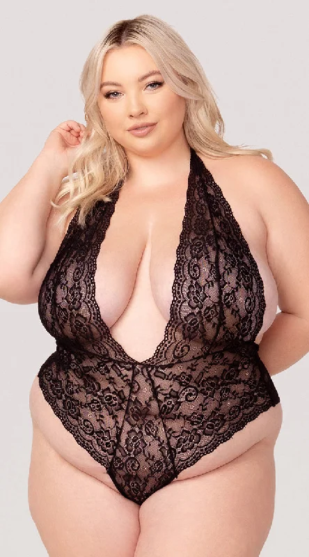 Yandy Plus Size Open For You Crotchless Teddy