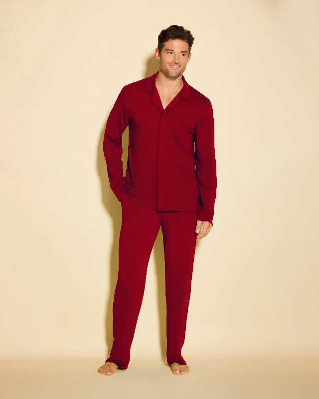 Ensemble De Pyjama Classique À Manches Longues Et Pantalon Pour Hommes