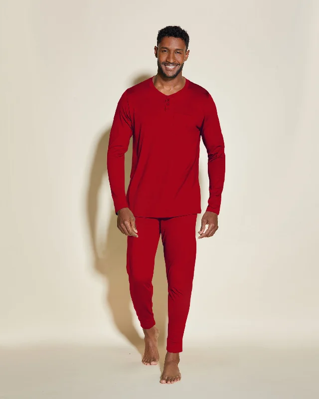 Henley & Jogger Pyjama-Set Für Männer