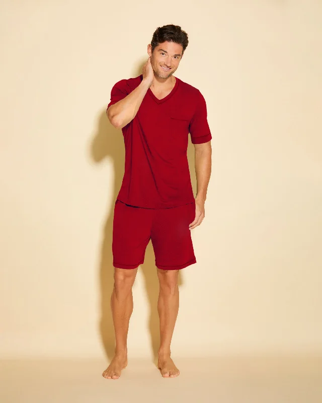 Kurzärmeliges Top & Shorts Pyjama-Set Für Männer