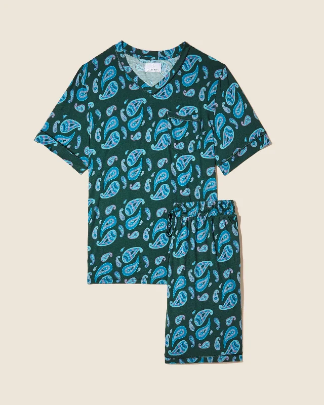 Kurzärmeliges Top & Shorts Pyjama-Set Für Männer