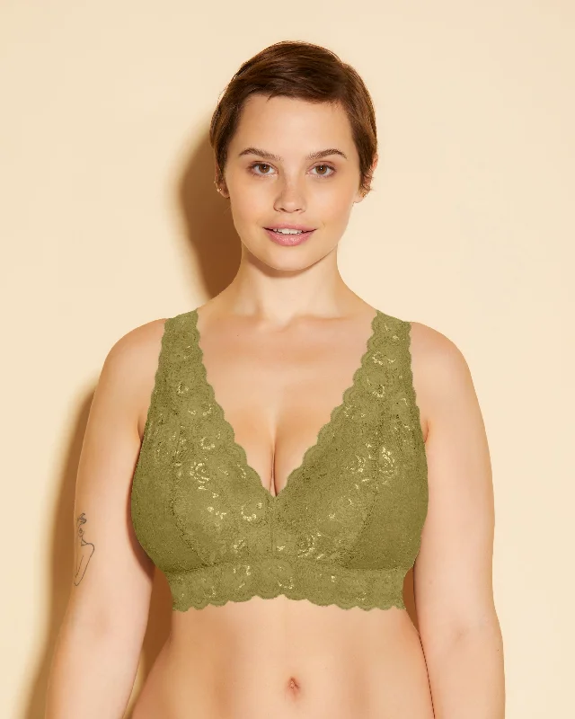 Bralette Super Curvy A Corpetto Con Scollatura A V