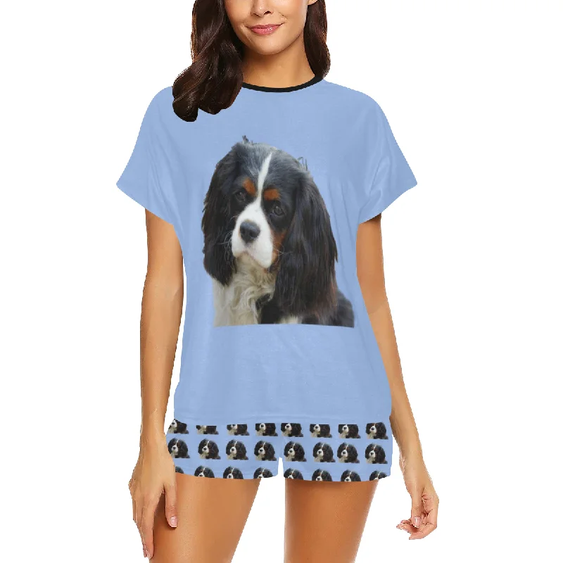 2 Piece Cavalier King Charles Spaniel PJ Set - Tri