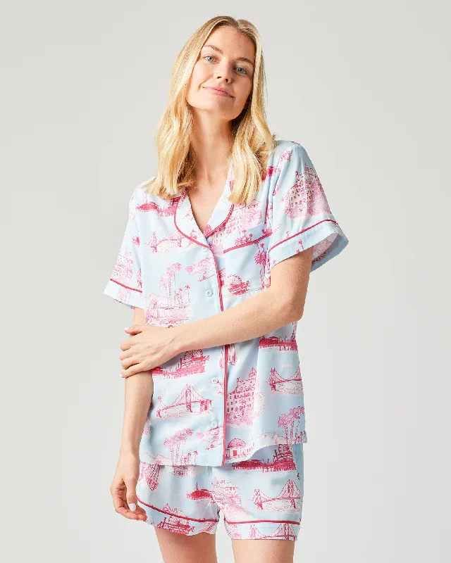 California Toile Pajama Shorts Set