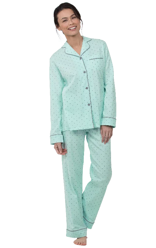 Classic Polka-Dot Button-Front Pajamas