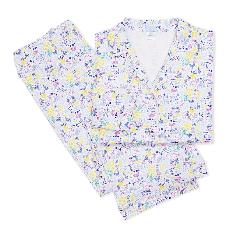 Hanukkah Women's Button Front Pajama Set