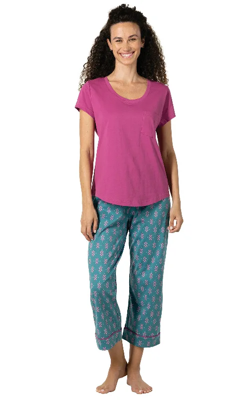 Foulard Pocket Tee Capri Pajamas