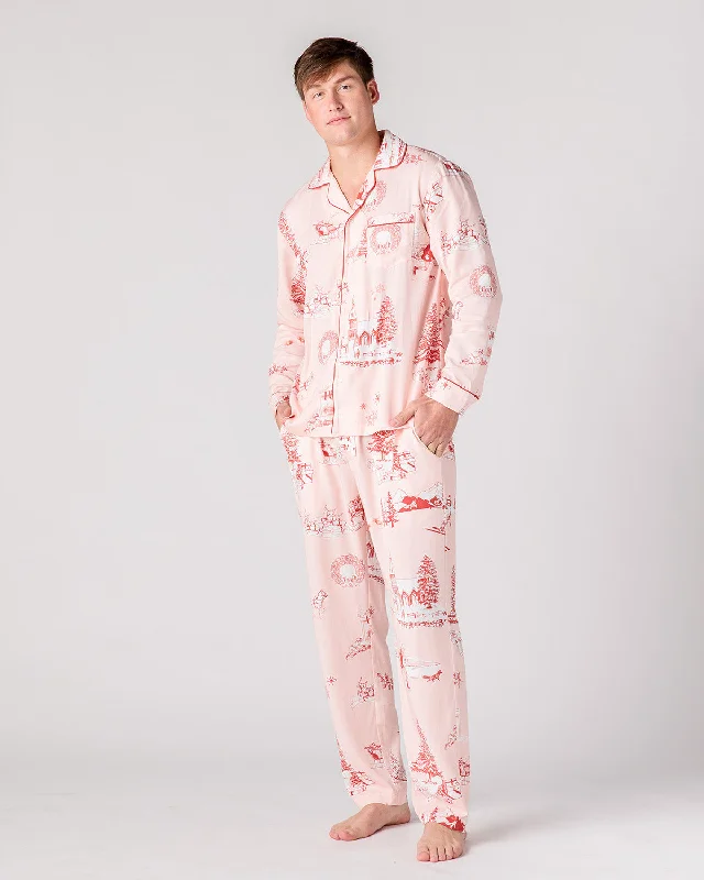 Holiday Toile Men's Pajama Pants Set