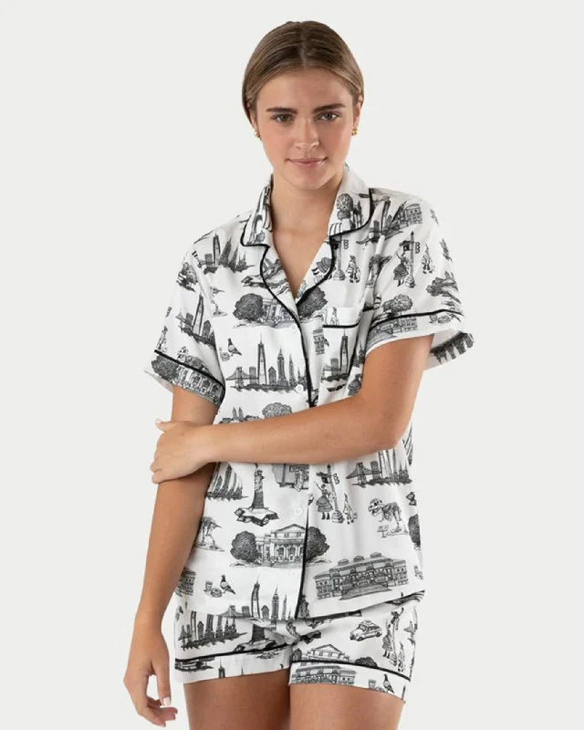 New York Toile Pajama Shorts Set