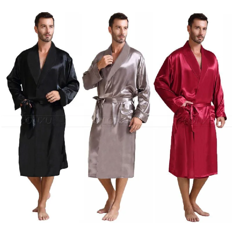 Sleepwear-Men's Nightgown, Silk