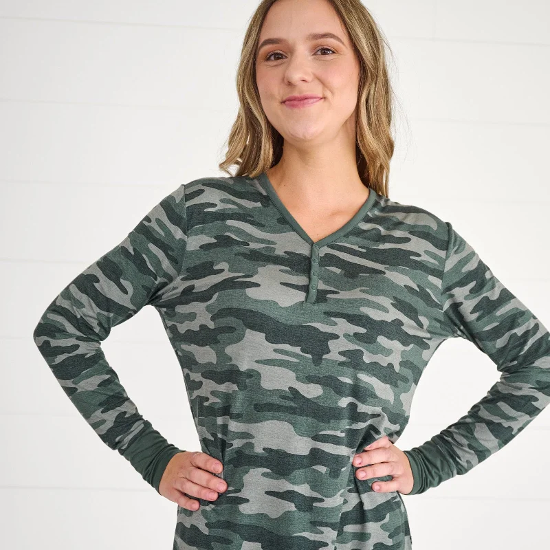 Vintage Camo Women's Pajama Top